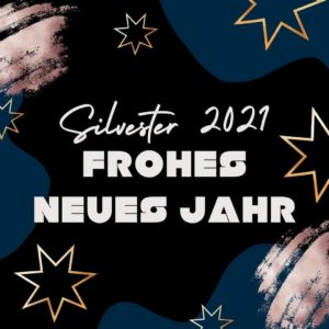 Schwarz blaues Instagram Post Silvester Neujahr Countdown