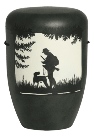 Scherenschnitt, Jäger mit Hund