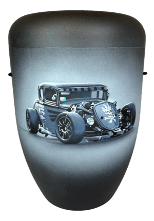 Hot Rod schwarz mit Totenkopf