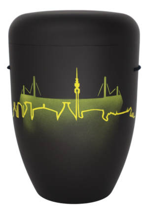 Skyline Dortmund mit Signal Iduna Park - gelb